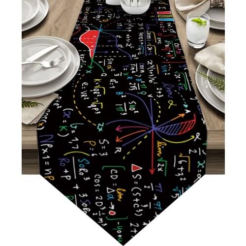 Mathematics Formula Chart Table Runners Home Dining Coffee Table Decor Table Cloth Wedding Decoration Table Cover