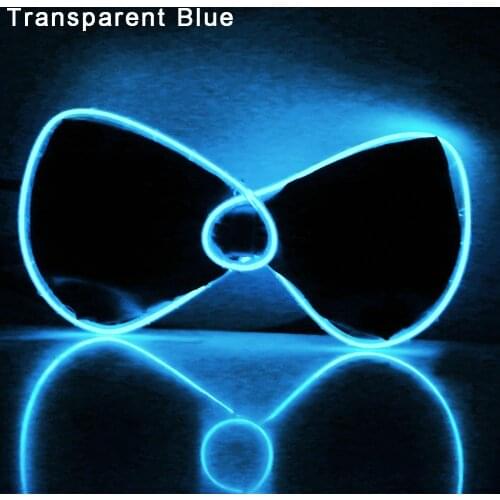 Men Women LED EL Wire Necktie Luminous Neon Flashing Light Up Bow Tie For Club Cosplay Evening Party DJ Decoration