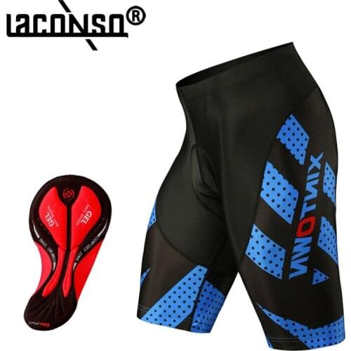 LACONSO 2021 Men Pro Fitness Cycling Wear Summer Breathable Shorts New Bicycle Male Pants Printed Sportswear Equipment Bermuda