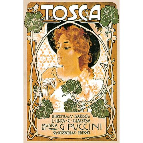 Puccini, Tosca METAL TIN SIGN POSTER WALL PLAQUE