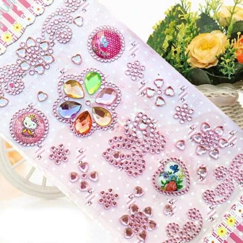 New Butterfly Stickers Acrylic Crystal sticker Diy Decals Accessories Mobile phone Laptop decoration Children Toys