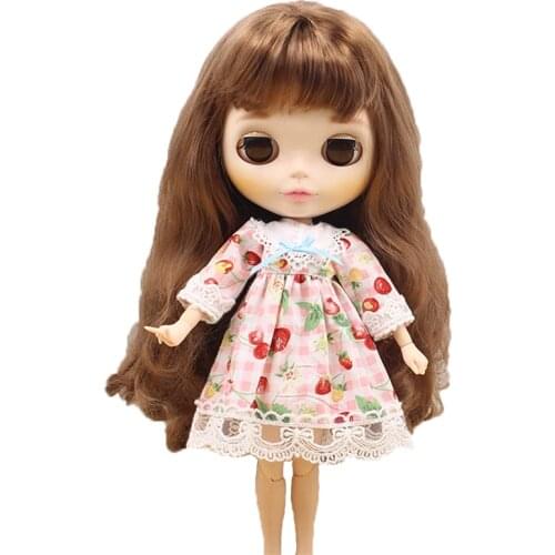DBS Blyth icy dress bjd clothes lace lolita dress cherry strawberry outfit girl gift toy licca