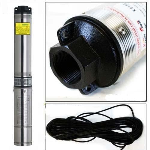 Deep Well Pump 0.5hp Submersible Pump 4'' Deep Well 220v with Control Box & 33ft Cable