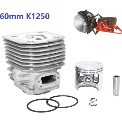 60MM Nikasil Plated K1250 Cylinder Piston Assy Fit HUSQVARNA K1250 3120 3120K Concrete Cut Off Saw ZYLINDER KOLBEN 506294271