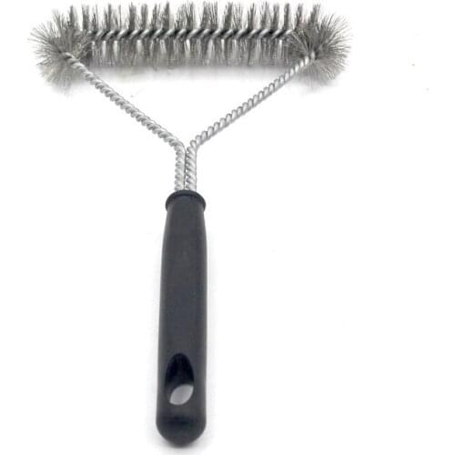 Barbecue Grill BBQ Cleaning Brush Non-stick Stainless Steel Wire Bristles With Handle Clean Baking Kitchen Tool 12 inch