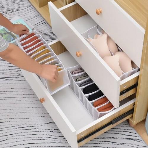 Foldable Storage Boxes Dividers Drawer Closet Storage Organizers For Underwear Bras Scarves Ties Socks Boxes drawer organizers