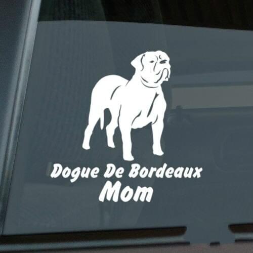 Dogue de Bordeaux Mom Sticker Die Cut Vinyl - bordeauxdog window decal Size(inch): 5.50 x 5.49
