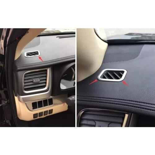 Yimaautotrims Side Air Conditioning AC Outlet Vent Interior Mouldings Cover Trim For Toyota Highlander KLUGER 2014 2015 2016 ABS
