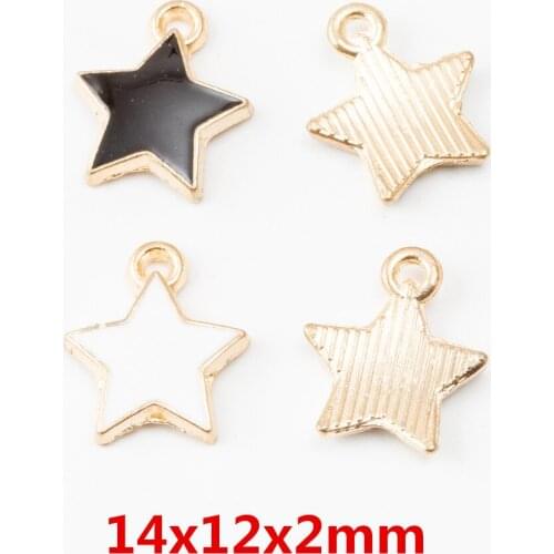 15 pcs Star drop oil zinc alloy charms pendant suitable for DIY Bracelet Necklace metal jewelry accessories 6154