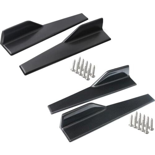 2Pc 45cm Car Styling Left/Right Rear Side Skirt Spoiler Rocker Splitter Anti-scratch Winglet Diffuser Bumper Lip Body Side Skirt