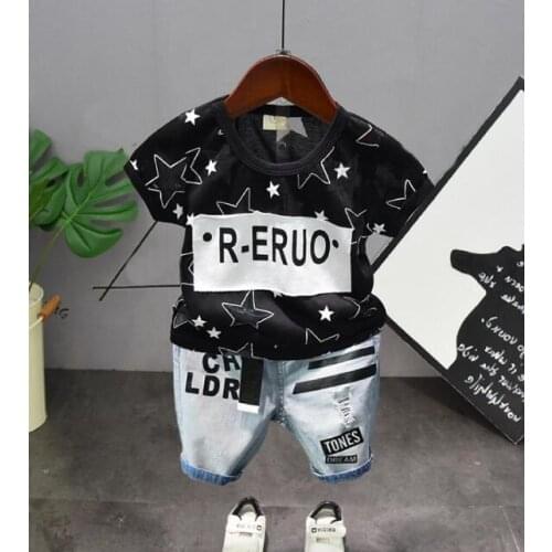 Hot Sale Brand Boys Clothing Children Summer Boys Clothes Cartoon Kids Boy Clothing Set T-shit+Pants 2pcs set Cotton 2-6years