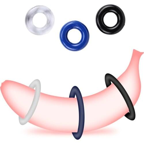 3Pcs Silicone Cock Rings Delay Ejaculation Penis Rings Adult Sex Toys Sex Products for Men Couple Game