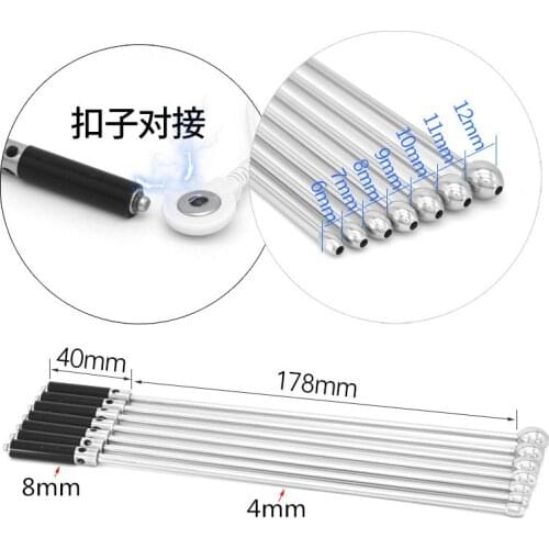 7pcs Stainless Steel Electric Shock Hollow Urethral Dilator Catheter Sex Toys For Men Masturbate Penis Plug Medical Accessories