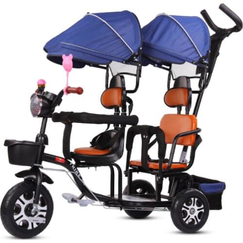 Baby Stroller Child Double Tricycle Bicycle Baby Twin Stroller Baby 0-3Y 4-6Y Lightweight and Versatile