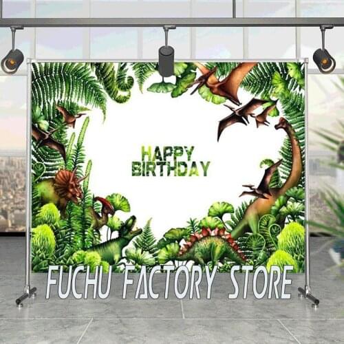 Dinosaur Paradise Cartoon Background Cloth Children 'S Birthday Party Decoration Photo Studio Wallpaper Photography Props