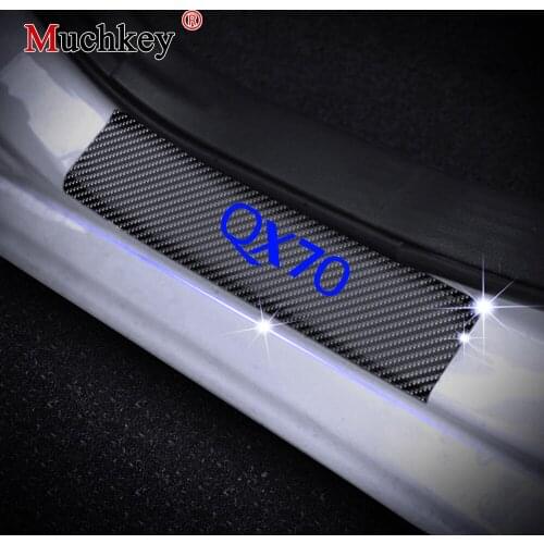 For Infiniti QX70 Door Entry Guard Car Door Sills Threshold Door Sill Scuff Plate Car Styling Car Accessories Auto Part 4Pcs