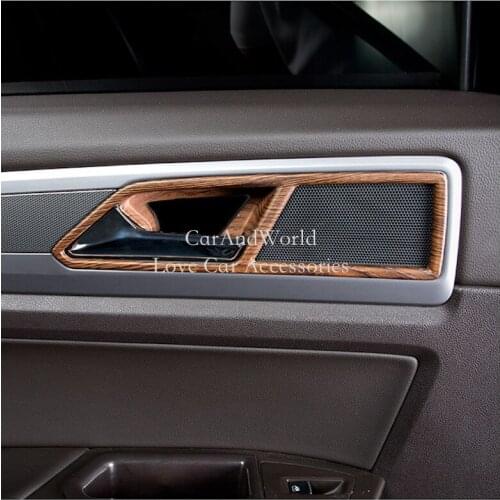 For Volkswagen VW Teramont Atlas 2017-2020 Interior Door Handle Bowl Frame Cover Trims ABS Chrome Car Styling Accessories