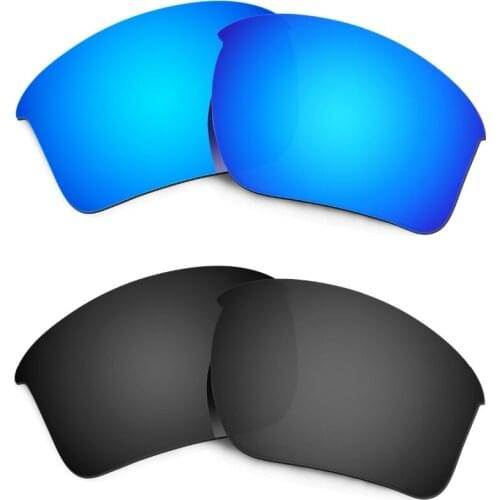 HKUCO For Half Jacket 2.0 XL Sunglasses Blue&Black Replacement Lenses 2 Pairs