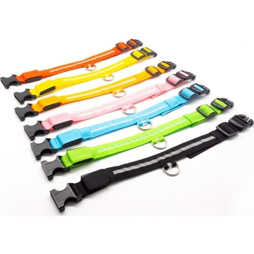 Avoid Car Accident Collar For Dogs Collars Leads LED Supplies Pet Products USB Charging Led Dog Collar Anti-Lost