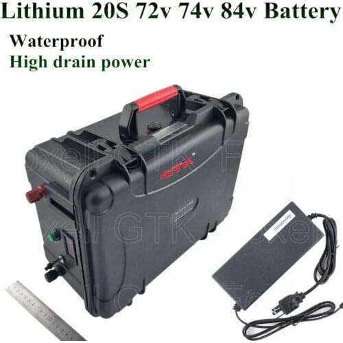 GTK 72v 20Ah li-ion battery pack 74v 30A BMS for inverter solar energy EV motor home ebike scooter 2000W+ 5A charger