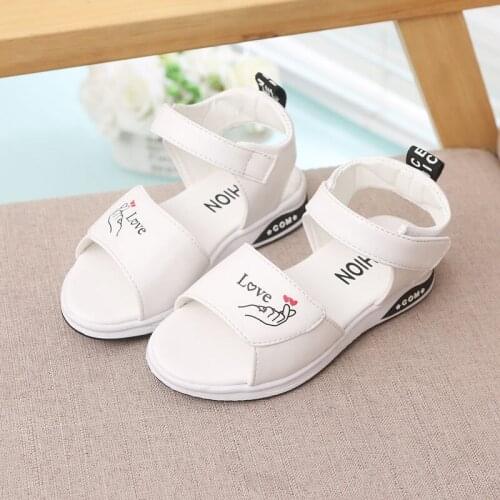 Girls Cute printed Sandals 2019 Summer New Children Sandals Grand Beach Shoes Girl Open Toe Casual Baby Shoes A854
