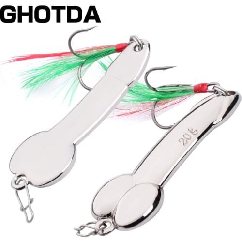 Spoon Fishing Lure 5g 10g 15g 20g 28g 35g 43g 50g Silver Gold Metal Fishing tackle