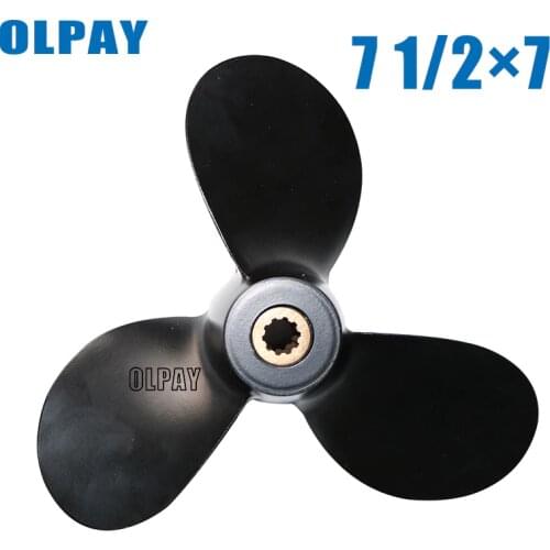 58110-91JN0-019 aluminum alloy propeller 7 1/2 x 7 for Suzuki boat engine 4-6HP