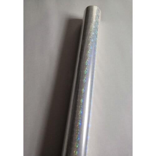Transparent foil holographic foil star pattern hot stamping foil 64cm x 120m for paper or plastic laminate film transfer