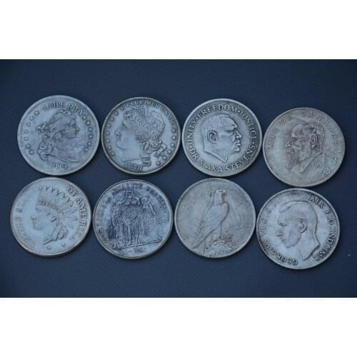 Rare Western silver coins,8 pieces/set ,#06,19th century,free shipping
