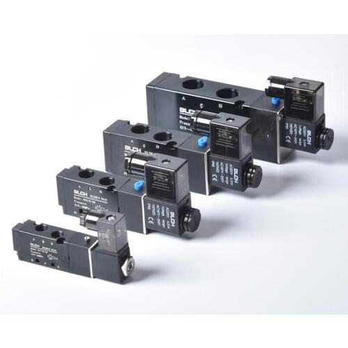 Black Air Solenoid Valves 3V110-06 1/8" 3V110-M5 2 Position 3 Port Pneumatic Control Valve