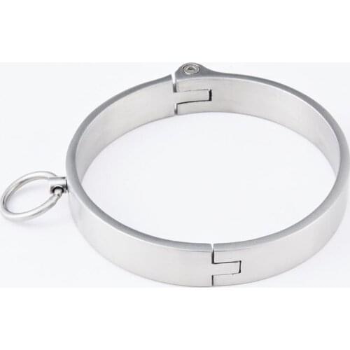 Screw Type Lockable Stainless Steel BDSM Collar Neck Bondage Corset Slave Restraints Adult Games Sex Toys For Couples Fetish