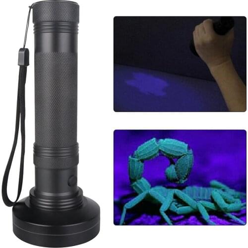 High Quality UV Light 100LED UV Light Zoom Flashlights Torch Lighting Lamp Money Inspection Safety UV Detection Flash Light