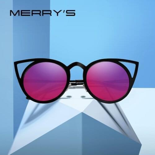 MERRYS Women Cat Eye Sunglasses Ladies Trending Fashion Sun glasses Round Glasses UV400 Protection S8064N