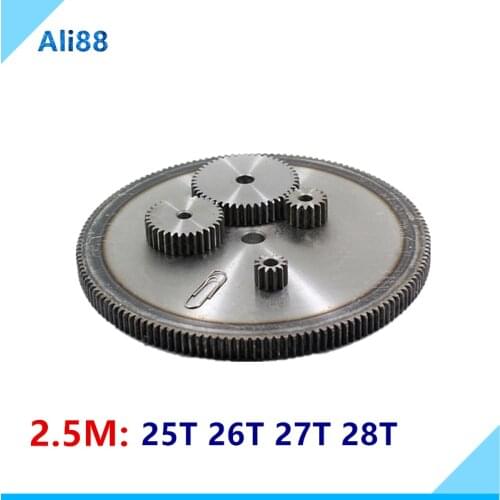 2.5 Mold gears is 45 # steel gear wheel 25/26/27/28 teeth pinion and rack straight gear is gear 25 mm thickness