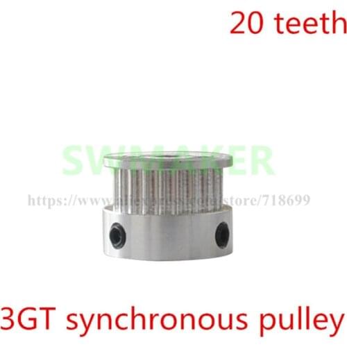 20 teeth 3GT synchronous pulley belt pulley GT3 synchronous pulley Width 6 mm 3D printer accessories