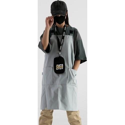 2020 Unisex Cotton Waterproof Cooking Kitchen Aprons for Woman Man Restaurant Work Hairdresser Bib Sanitary Barbershop Apron