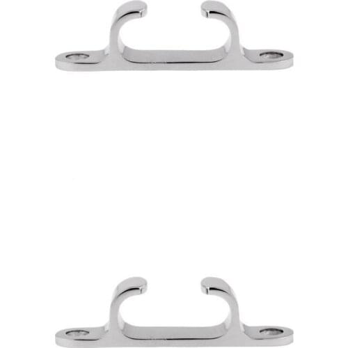 2X Boat Stainless Steel Cleat Line Straight Bow Chock Durability Universal Fit for Marine Yacht