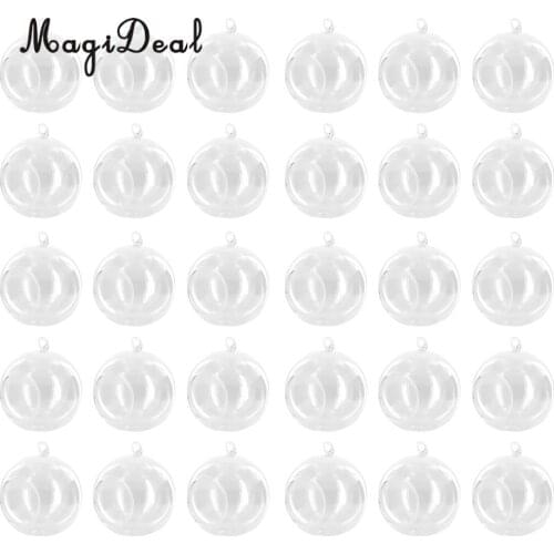 30pcs Hanging Terrarium Glass Vase Flower Air Plant Pot Container Home Office Wedding Decoration Ball Shaped