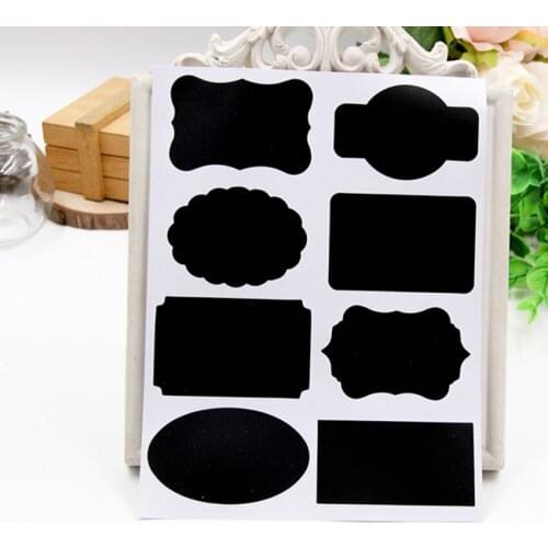 40pcs/lot 8 Kinds Of Patterns Black Special Shaped Stickers Baking Seal Sticker DIY Gift Product Sealing Label Sticker