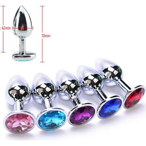 Intimate Metal Anal Plug With Crystal Jewelry Smooth Touch Butt Plug For Men/Women No Vibrator Anal Bead Anus Dilator Anal Toys