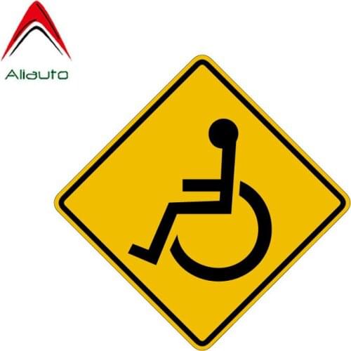 Aliauto Styilsh Disabled Access Sign Car Sticker PVC Decal for Audi A1 A3 A4 A5 A6 A7 A8 C5 Q3 Q5 Q7 S3 S5 S6,13CM*13CM