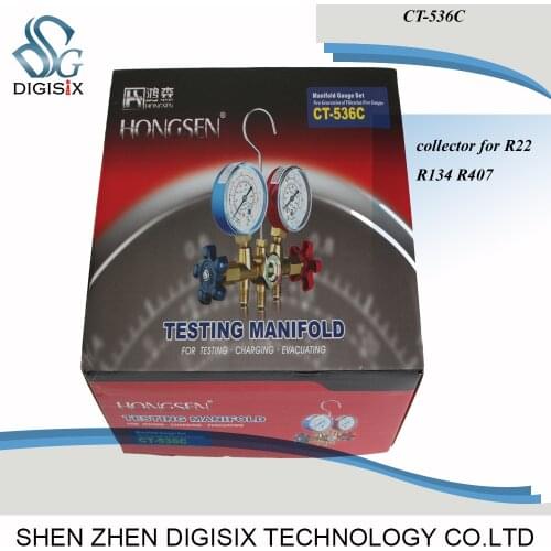 Free shipping Household Air Conditioner manifold gauge CT-536C collector for R22 R134 R407