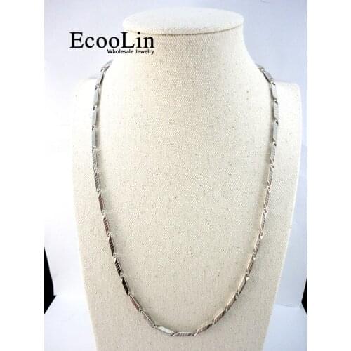 30Pcs One Lot 22.06inch Bamboo Stainless Steel Chain 56Cm Never fade Chains Necklaces For Women Men Fashion Jewelry LR2404