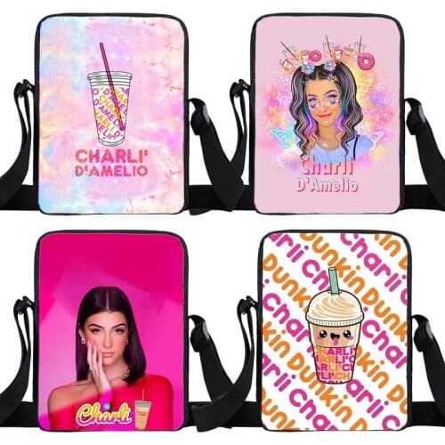 Charli Damelio Kids Shoulder Bags for Students Crossbody Bags Boys Girls Teens Messenger Bags Children School Supplies Escolar
