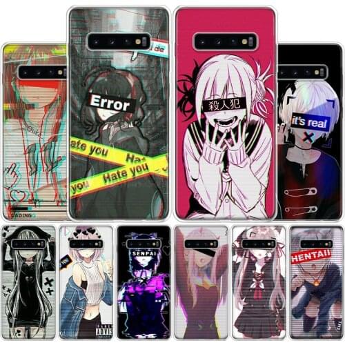 Anime Aesthetic Senpai sad Cover Phone Case For Samsung Galaxy S10 S20 Ultra Note 10 9 8 S9 S8 Plus Pro Lite S7 S6 J4 J6 J8 + Co