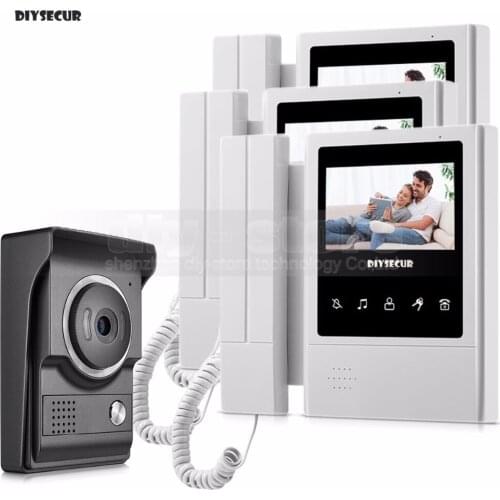 DIYSECUR 4.3inch Handheld Video Intercom Video Door Phone 700TV Line IR Night Vision HD Camera for Home Office Factory New 1V3