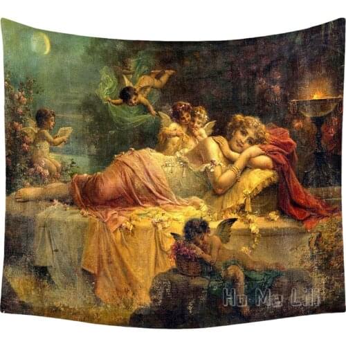 Tapestry Interior Art Decoration Of Austrian Academic Romantic Classical Figures