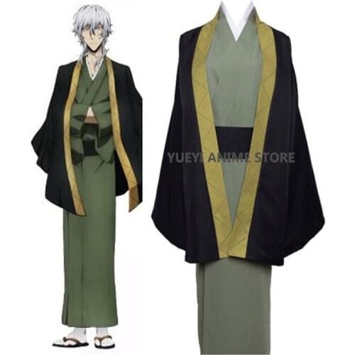 Anime Bungo Stray Dogs Armed Detective Yukichi Fukuzawa kimono Cosplay Suit Halloween Carnival Party Cosplay Costumes