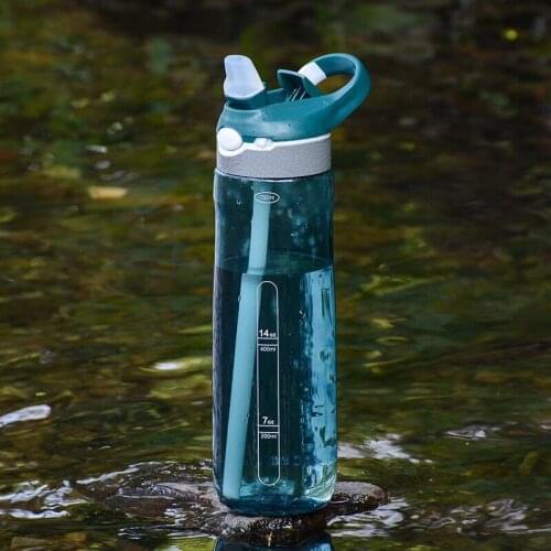 Bicycle Bounce Cover Sports Cup Portable Bike Tritan Cup Outdoor Fitness Kettle Cycling Sport Duckbill Drinking Straw Bottle