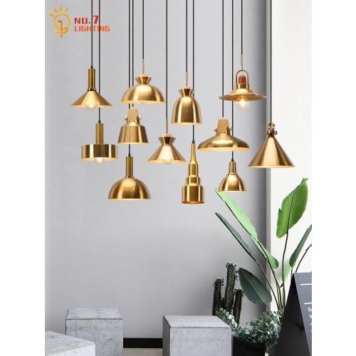 Industrial Iron Art Metal Gold Pendant Lights Creative Individual Hanging Lamp Bar Living/dining Room Shop Restaurant Bar Cafe